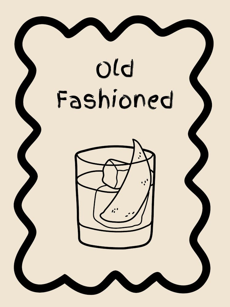 Old Fashioned Doodle Poster S/W
