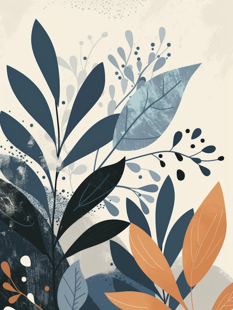 Abstract Leaves Canvas Print 6