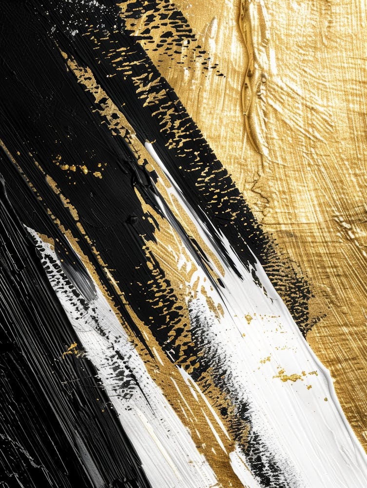 Abstraktes Gold- und Schwarzgemälde 29