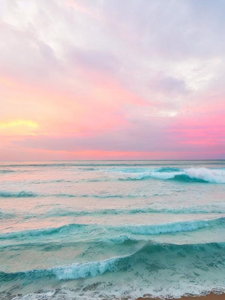 Diamond Beach, Bali, Indonesia Pink Photography 1