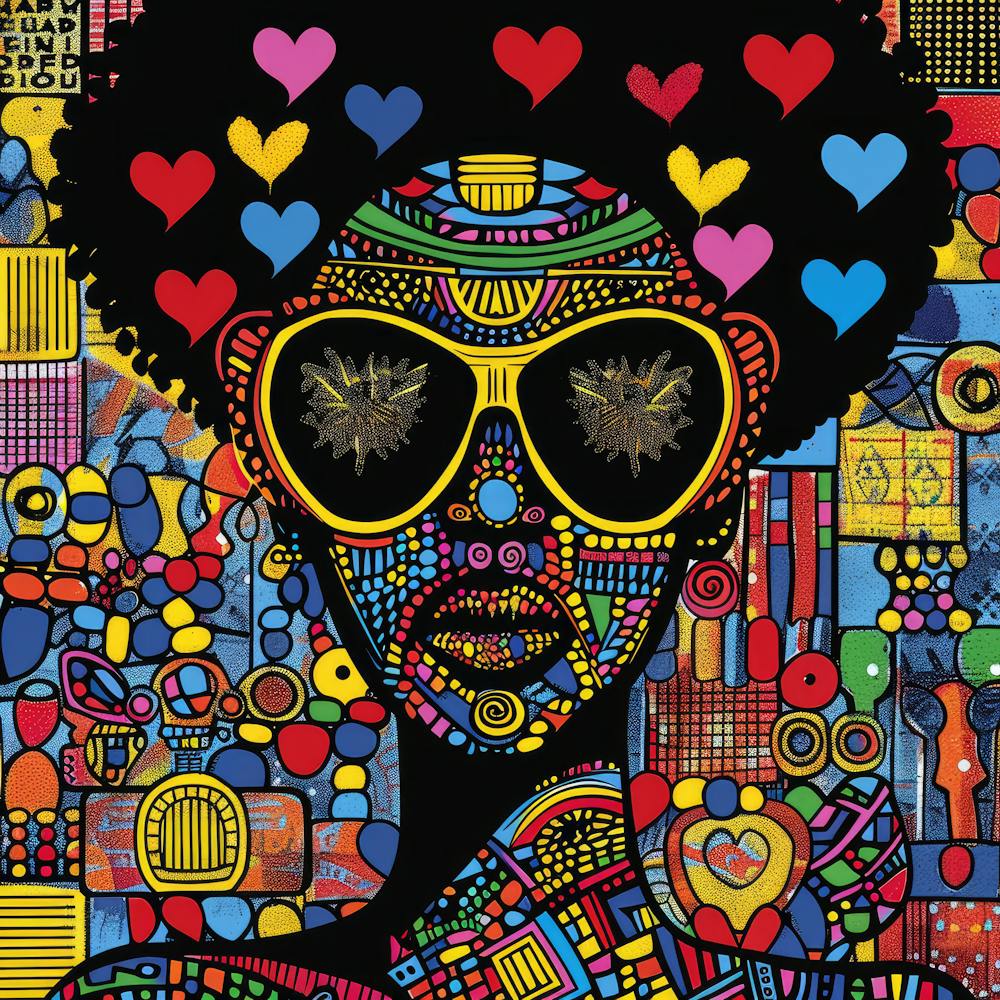 Vibrant Shades Series. Contemporary Pop Art With African Twist, 7