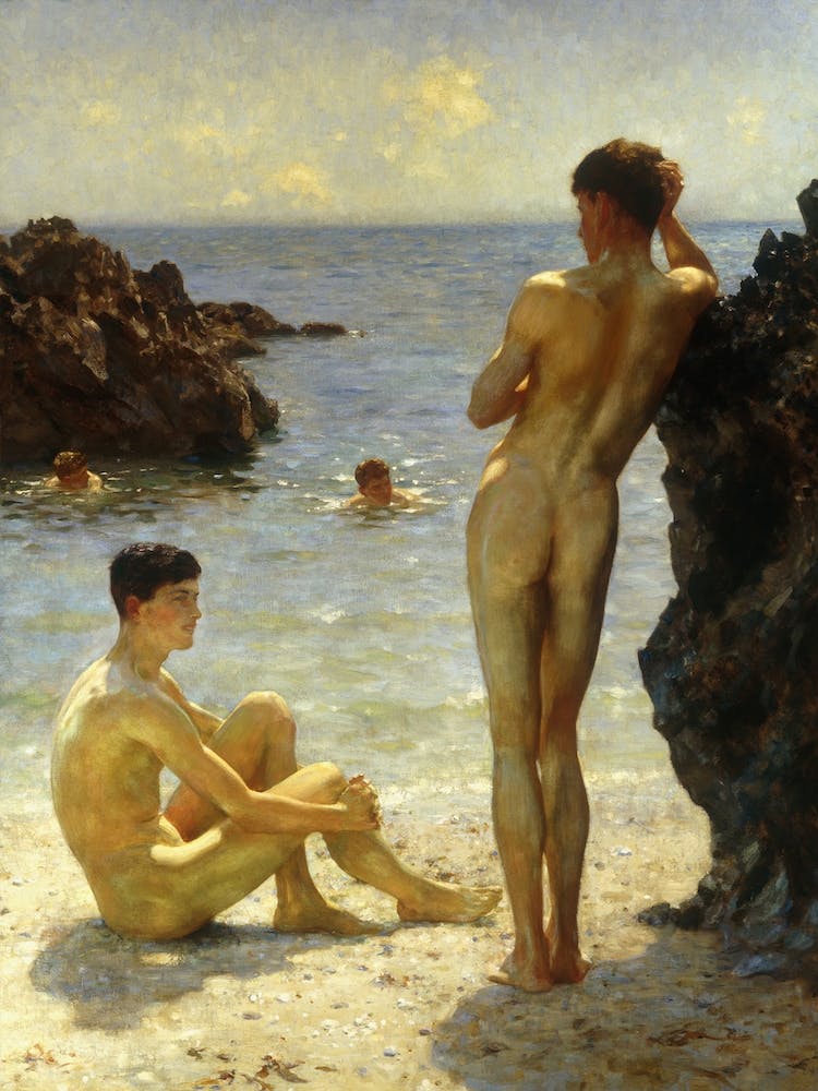 Lovers Of The Sun, 1923 By Henry Scott Tuke