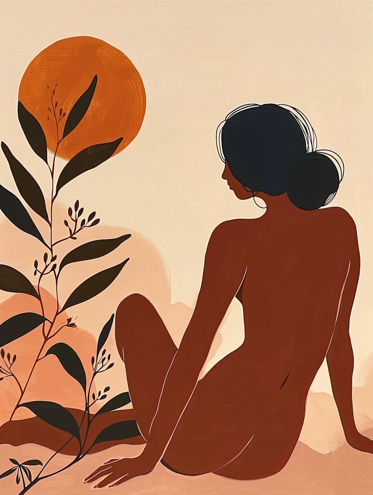 Femme Nue Au Soleil, Boho, Minimalisme