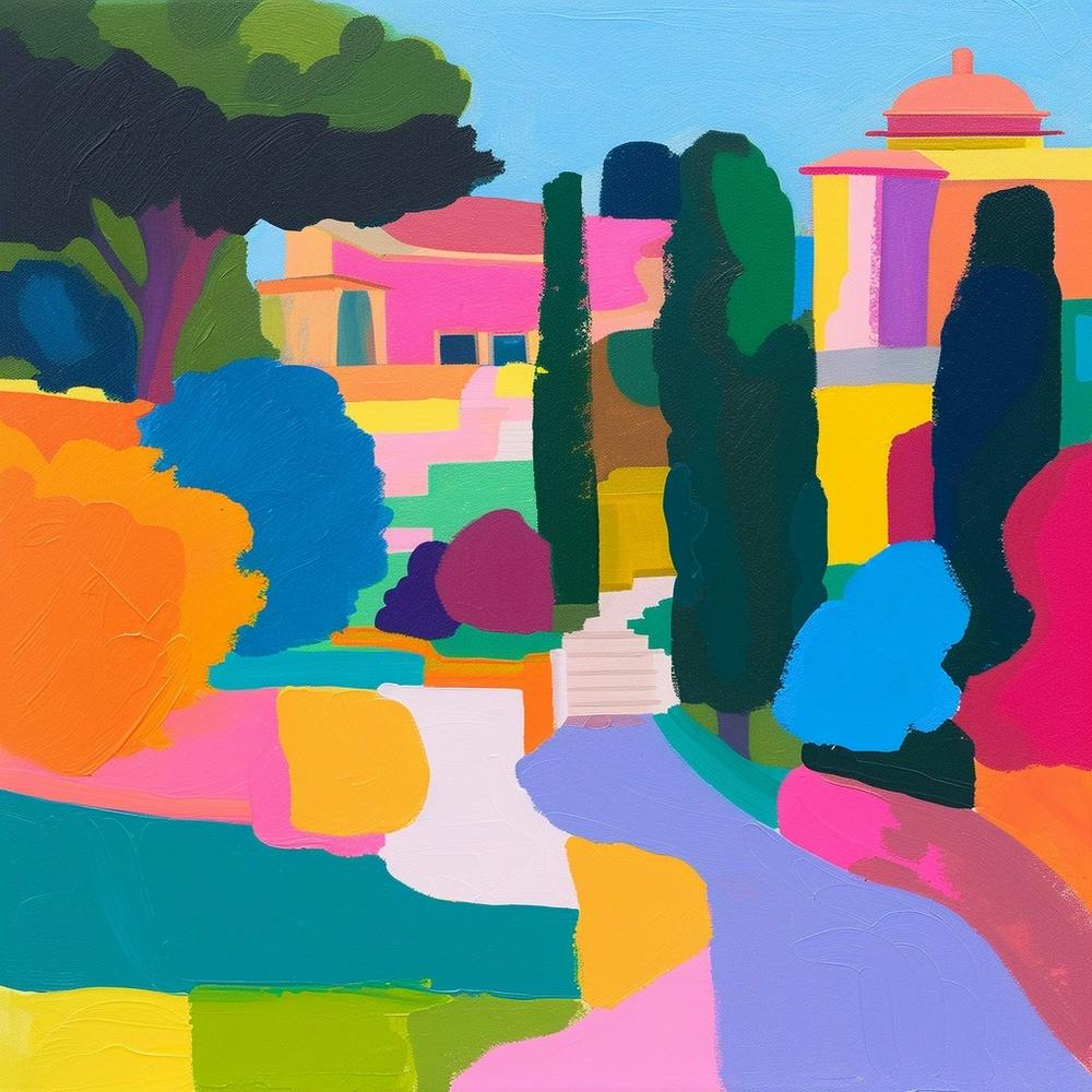 Abstract Park Collection Villa Borghese Gardens Rome 2
