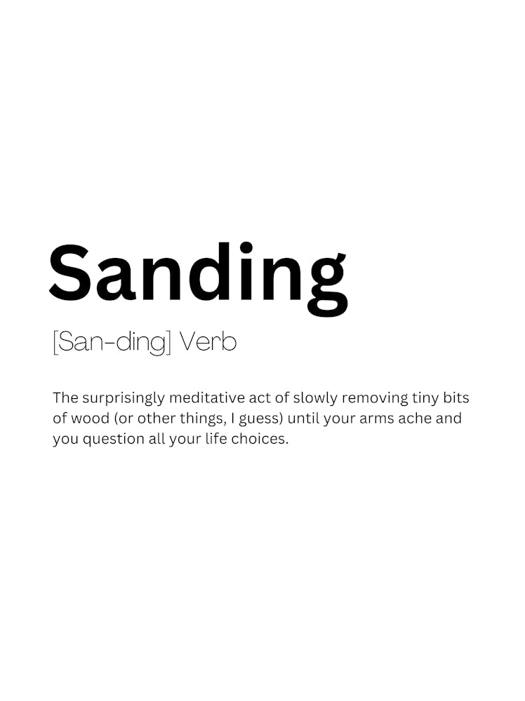 Sanding Definition Meaning