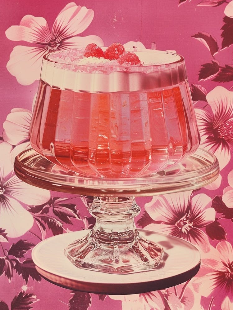 Pastellrosa Gelee Retro Collage 3
