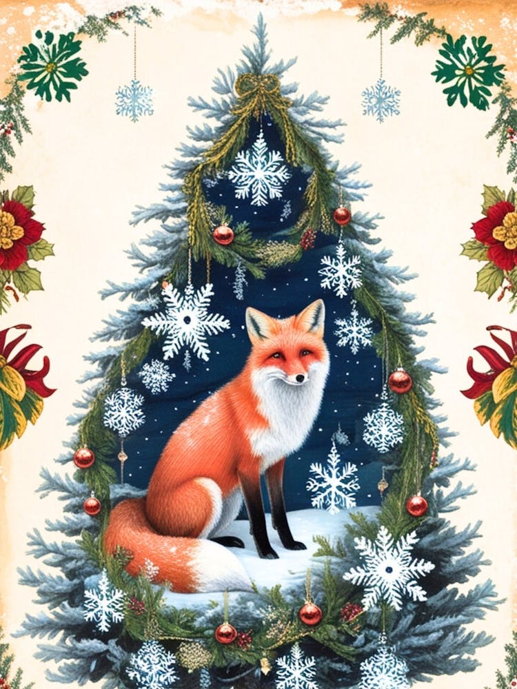 William Morris Christmas Fox 25