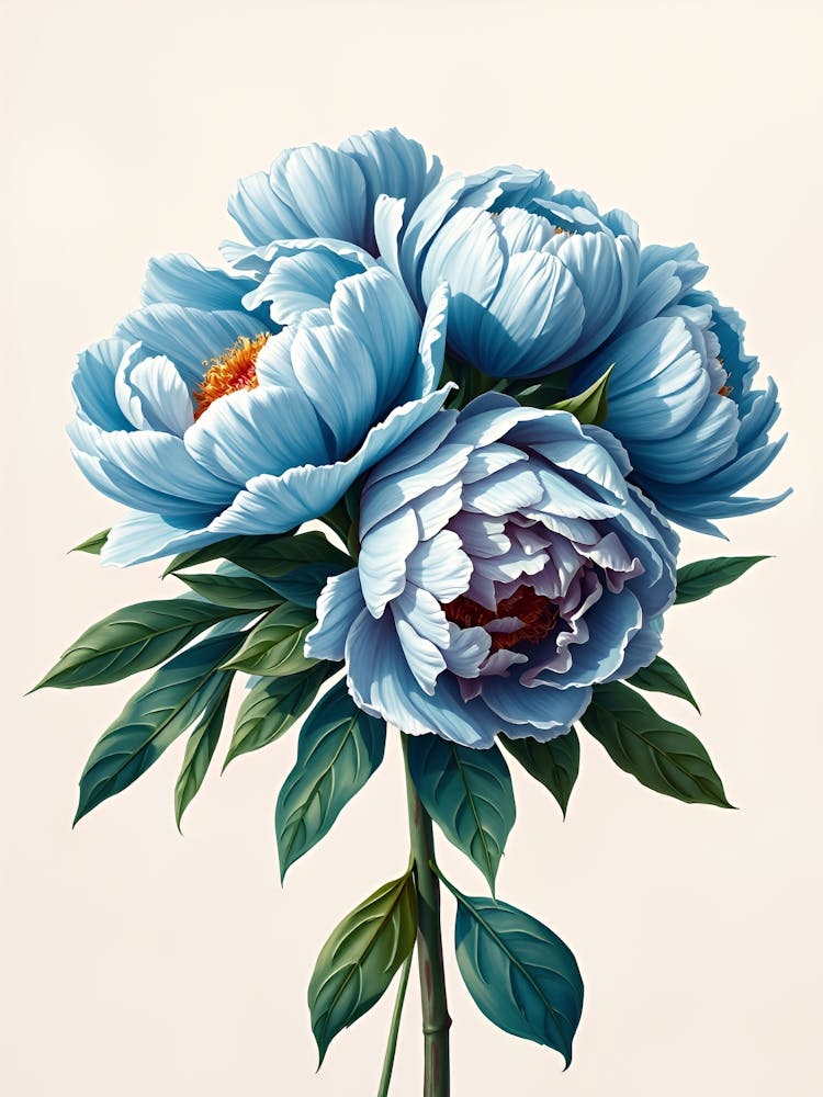 Blue Peonies 1