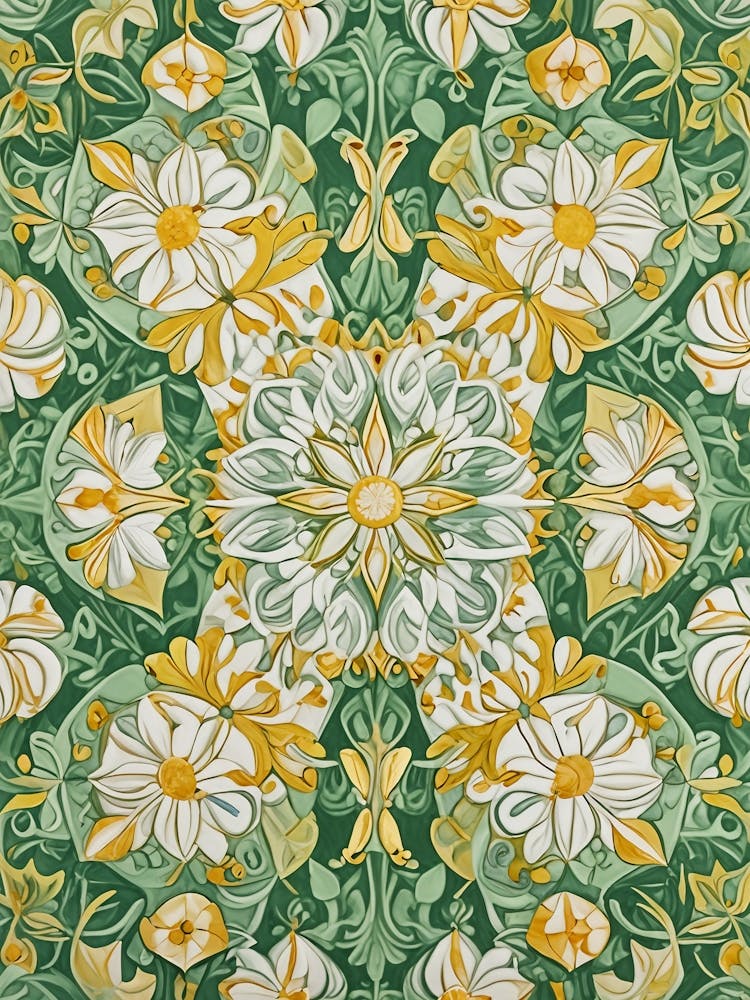 Green & Gold Kaleidoscope no1
