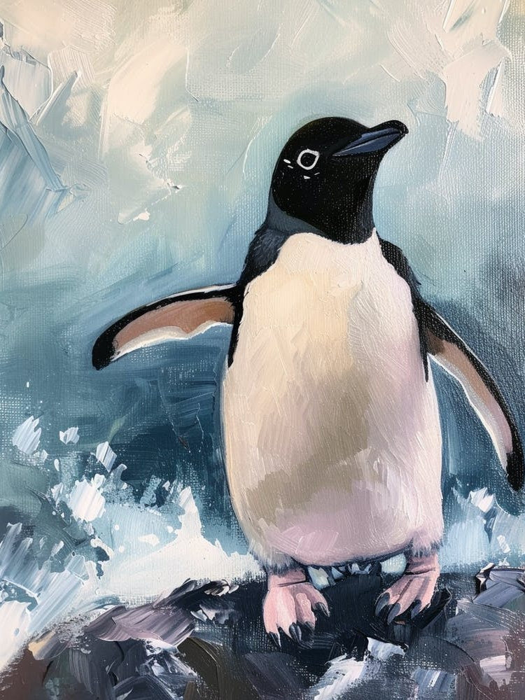 Adlie Penguin Cooper Bay Oil Painting 3