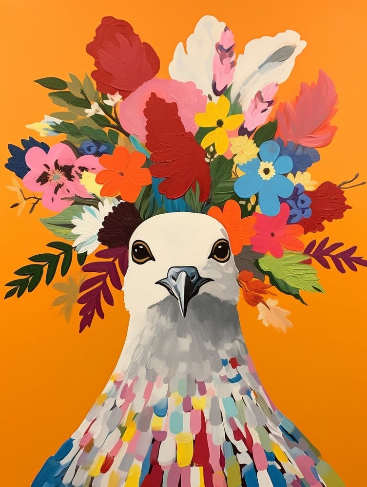 Bird With A Flower Crown Dove 2