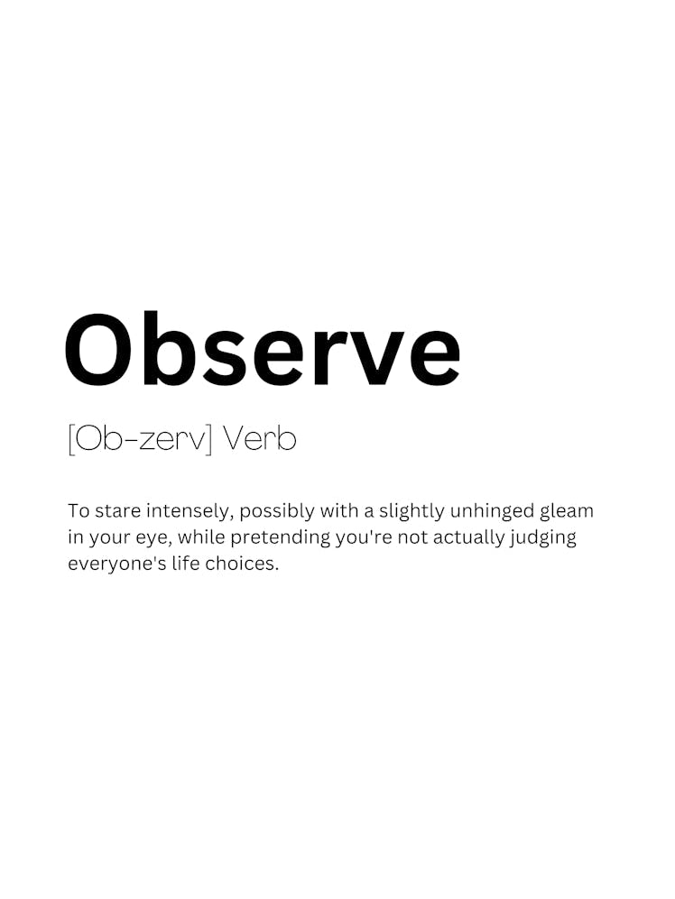 Observe Definition Meaning