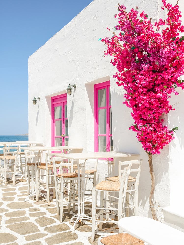 Greek Island Cobbled Street