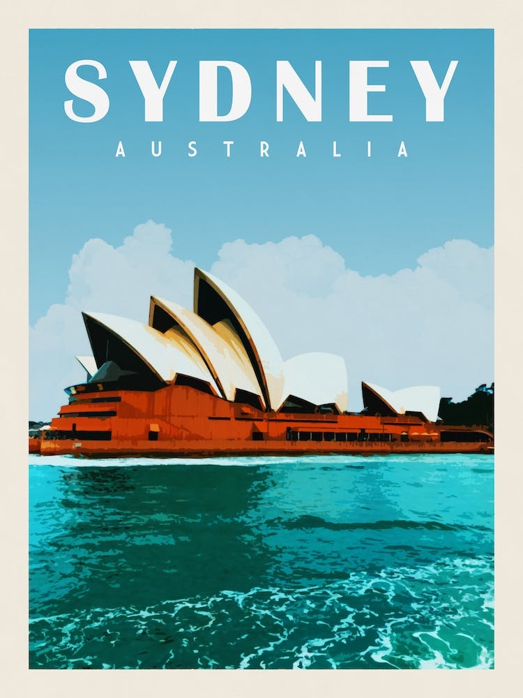 Sydney Australia Travel Poster