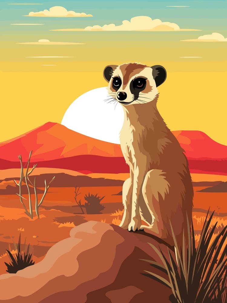 Meerkat In The Desert