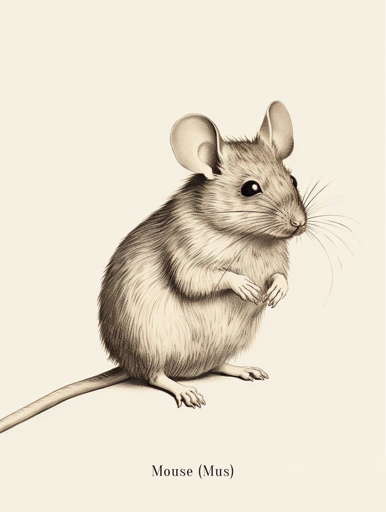 Vintage Mouse Poster