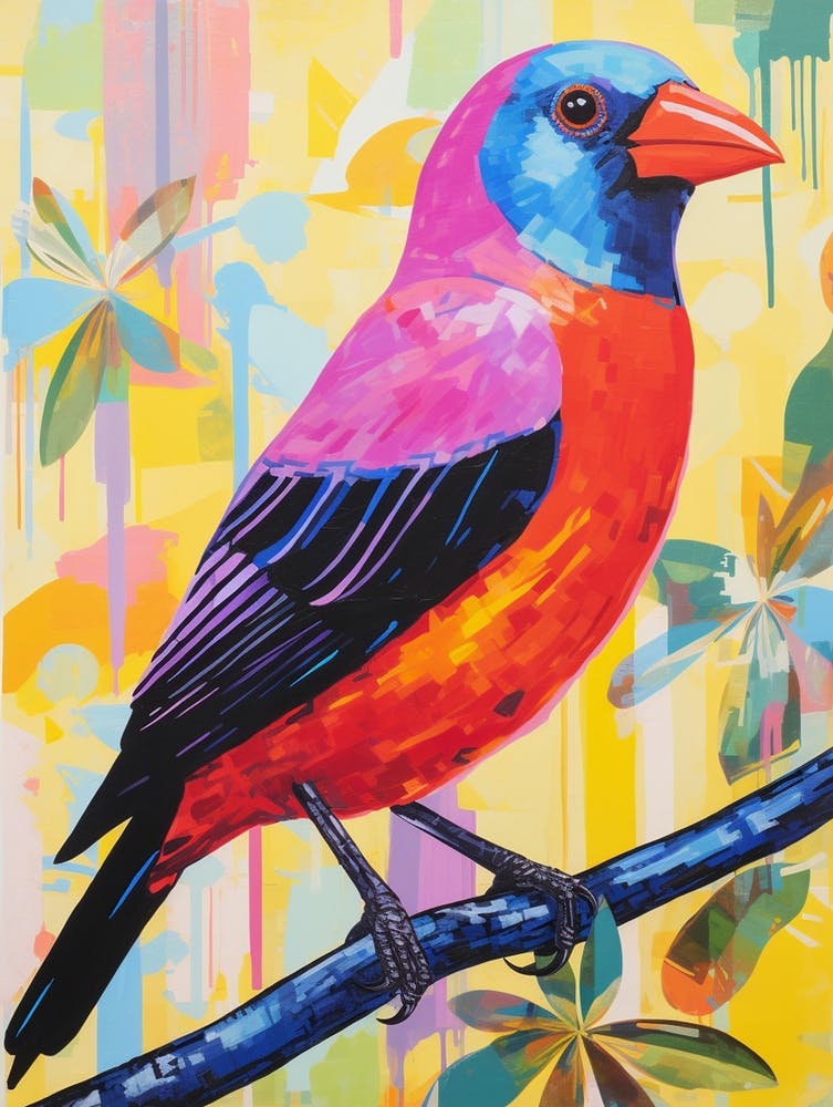 Colourful Bird Painting Cowbird 2