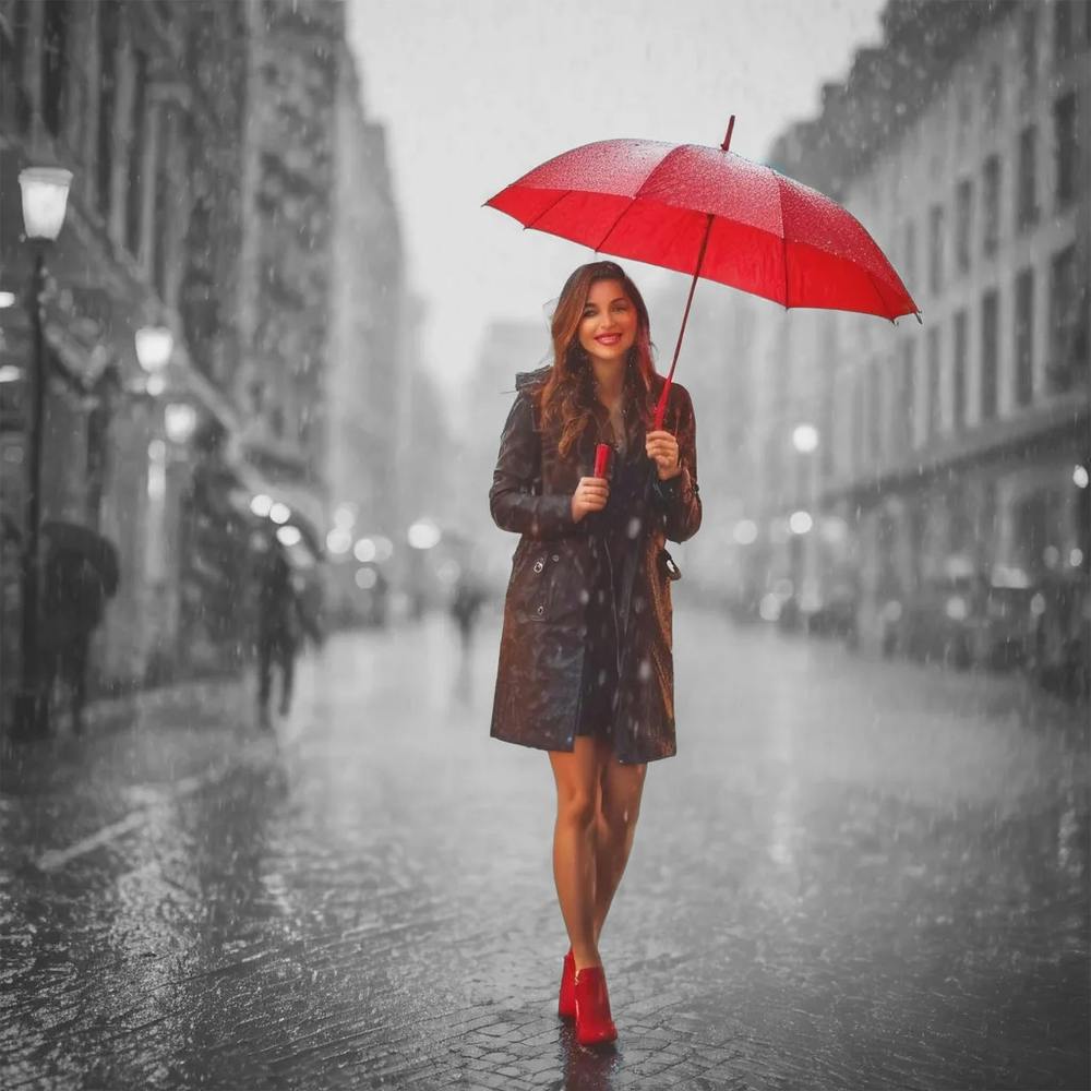 Woman In The Rain