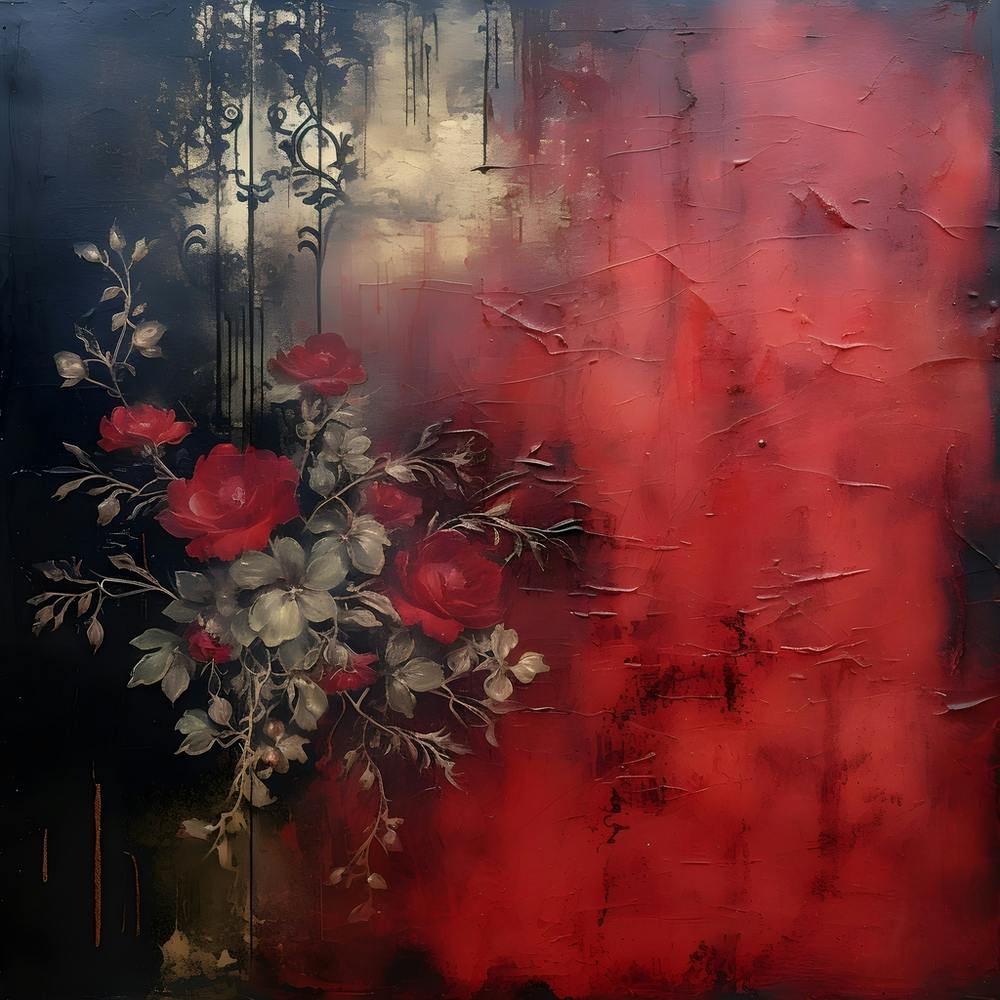 Vintage Dark Flowers 7