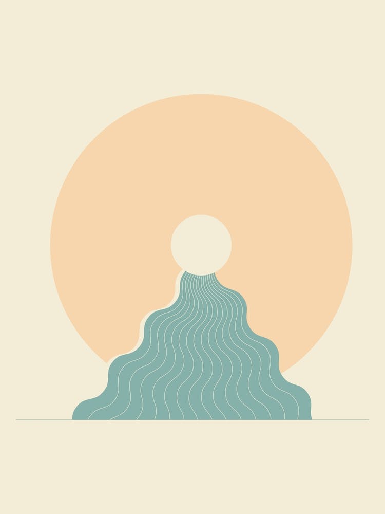Bright Waves Abstract Minimal