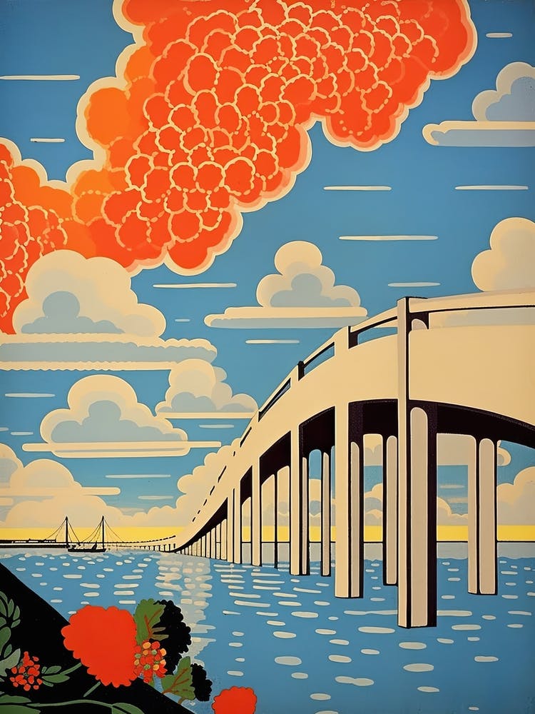 Oresun Bridge, Sweden Colourful 3