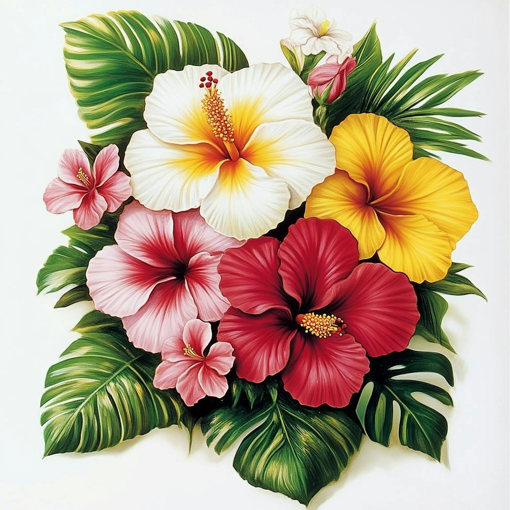 Hibiscus Painting Art