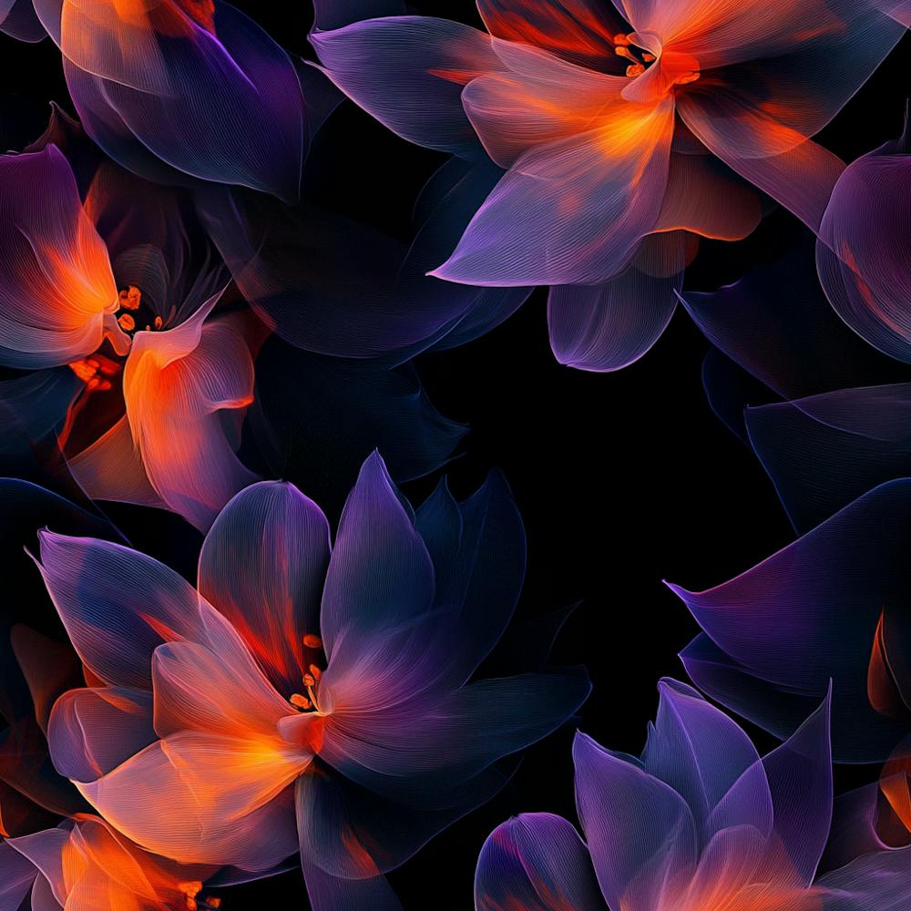 Abstract Floral Wallpaper