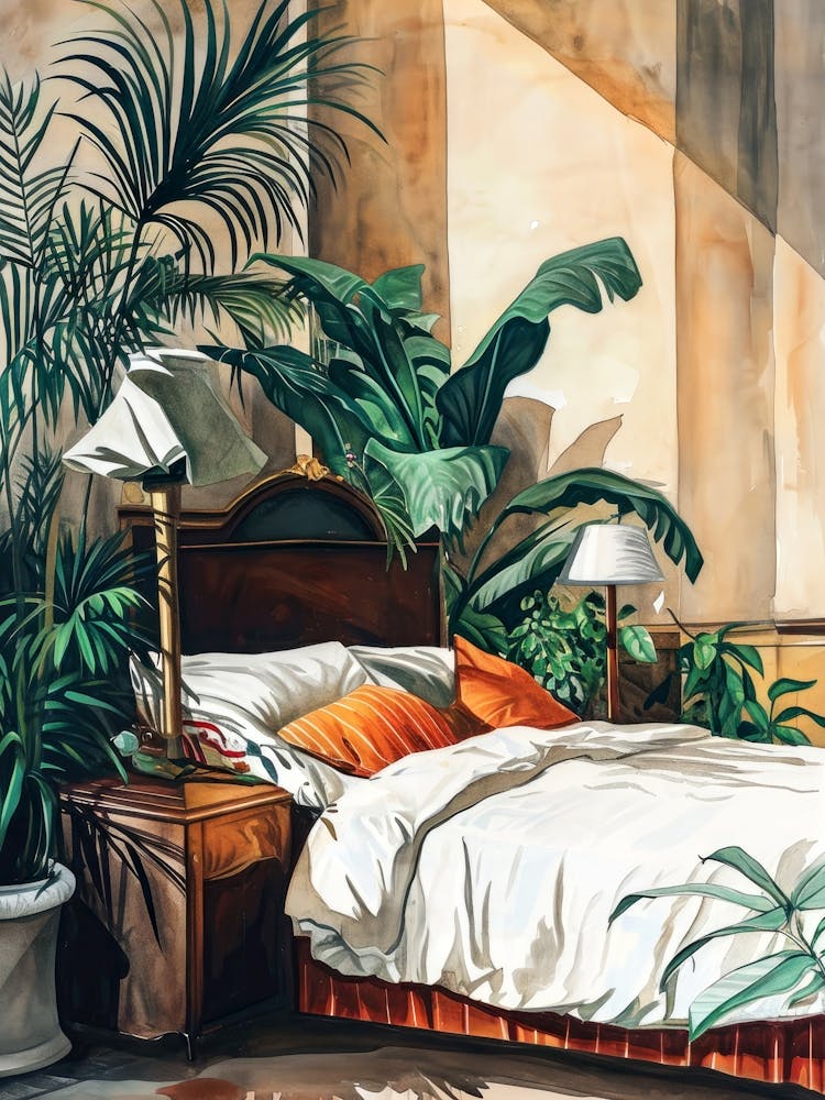 Room With Plants illustration