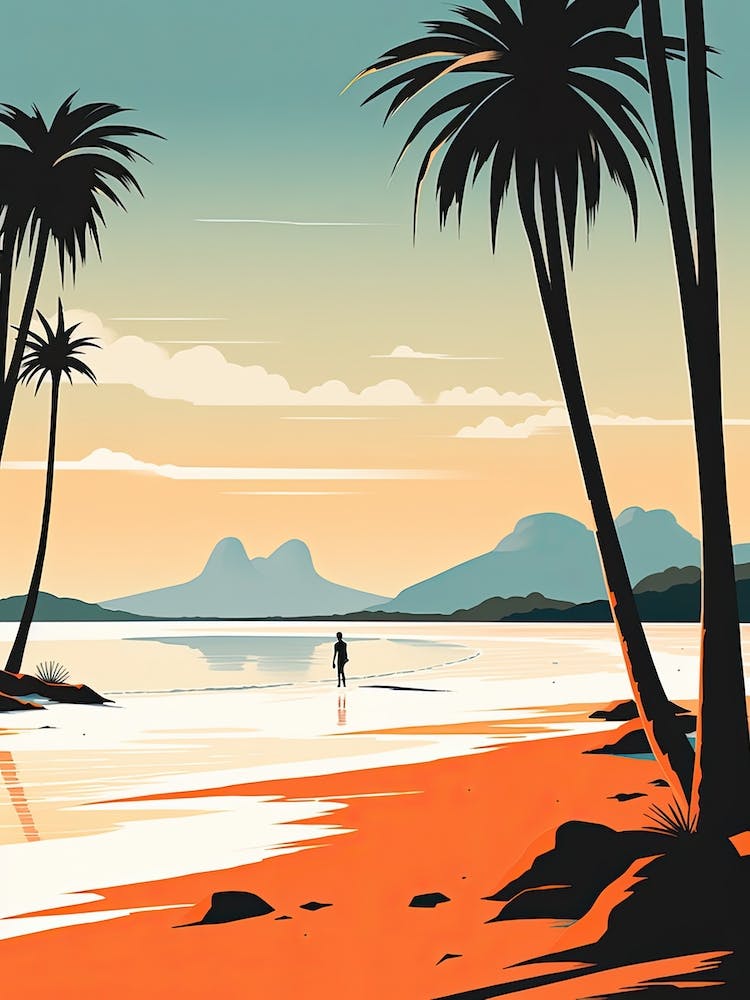Whitehaven Beach, Australia, Bold Outlines 4