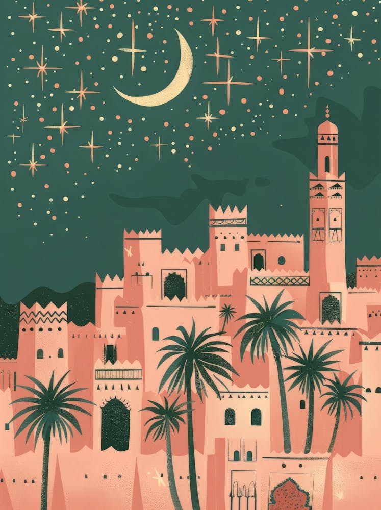 Moroccan City At Night
