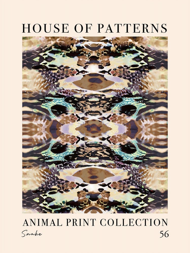 House Of Patterns Snake Animal Print Pattern 6