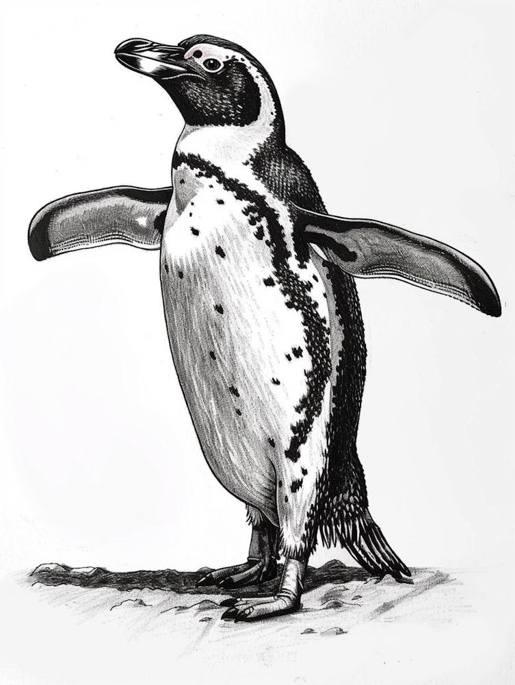 King Penguin Standing On Tiptoes 2