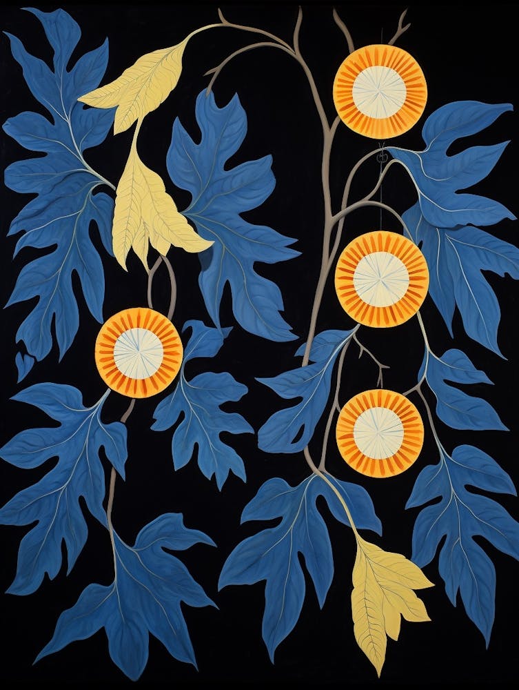 Aconitum 1 Hilma Af Klint Inspired Flower Illustration