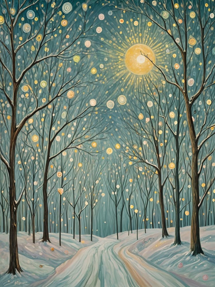 Snowy Forest Lights no2