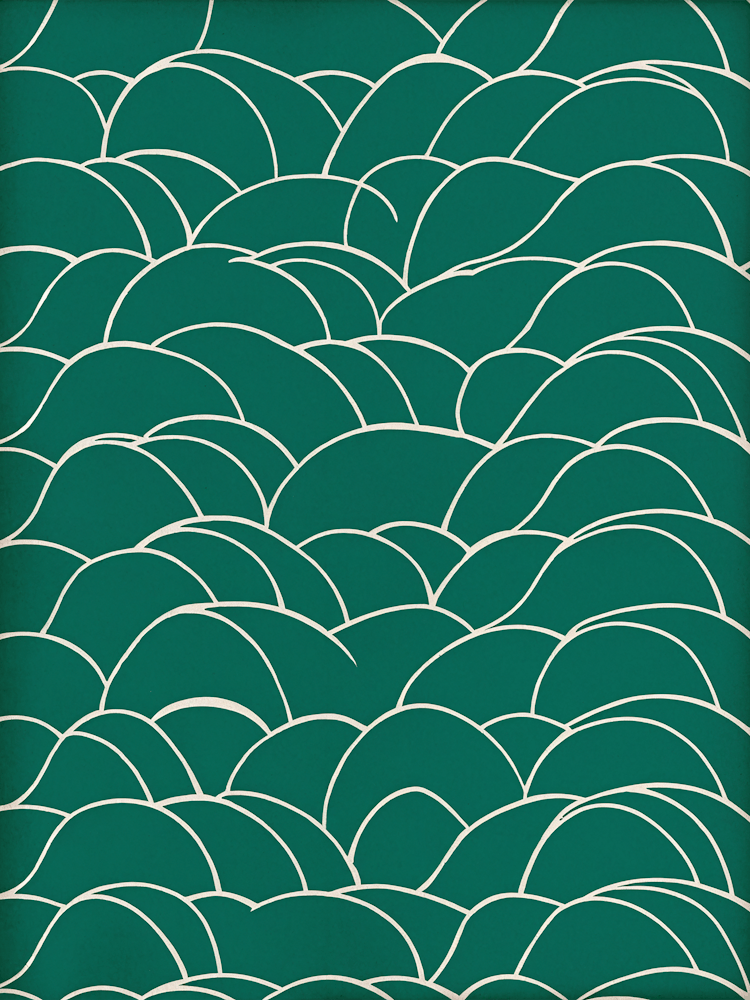 Teal & White Pattern no2