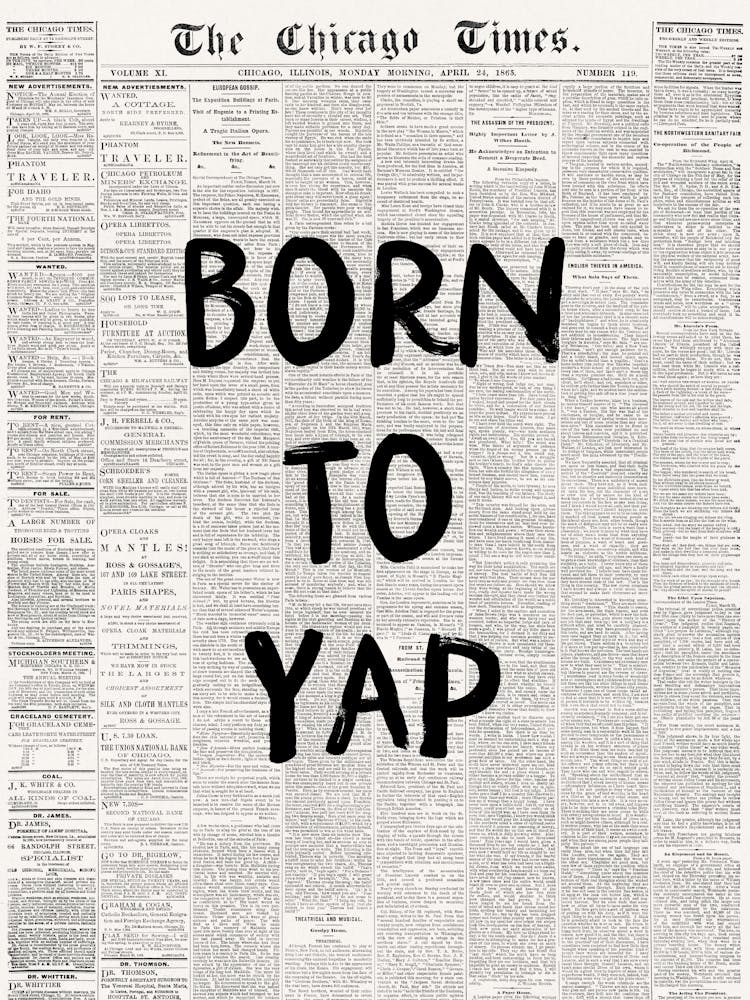 Born To Yap Affiche Journal