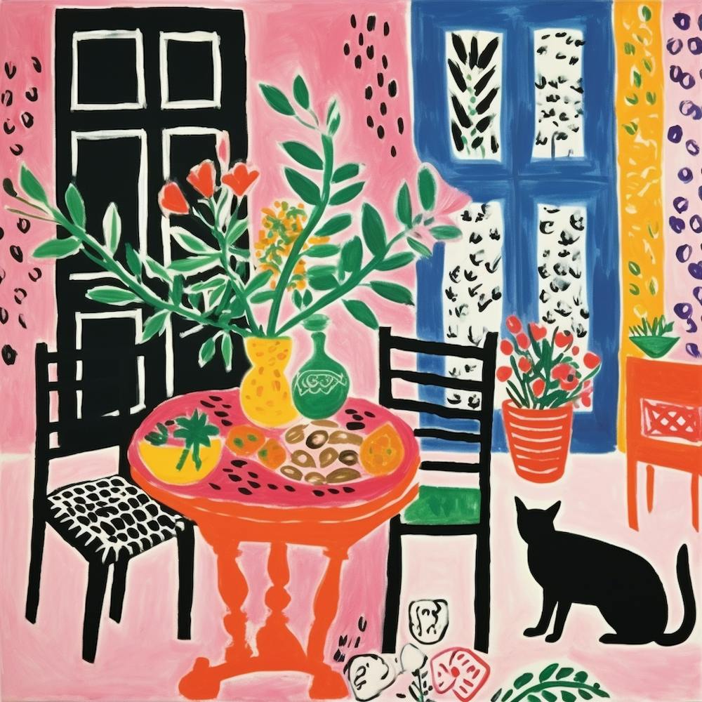 Katze im Esszimmer 5