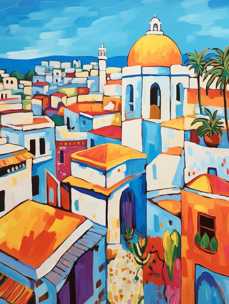Tunis Tunisia 4 Fauvist Painting