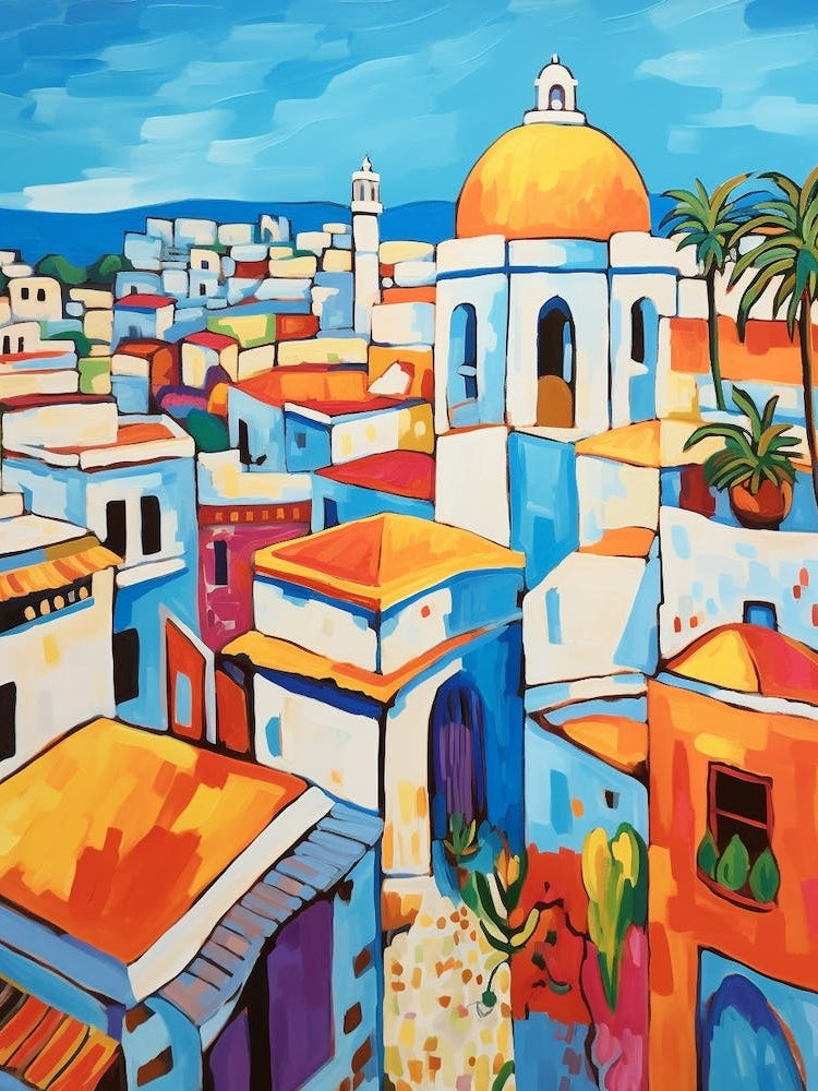 Tunis Tunisia 4 Fauvist Painting