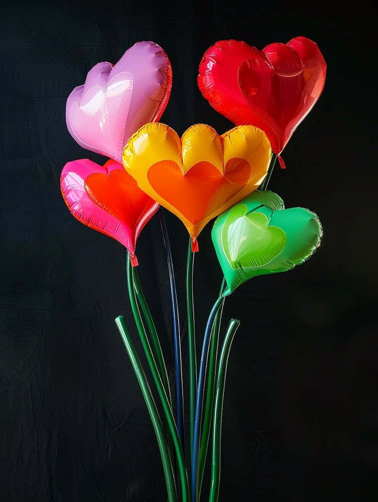 Bright Inflatable Flowers Bleeding Heart 1