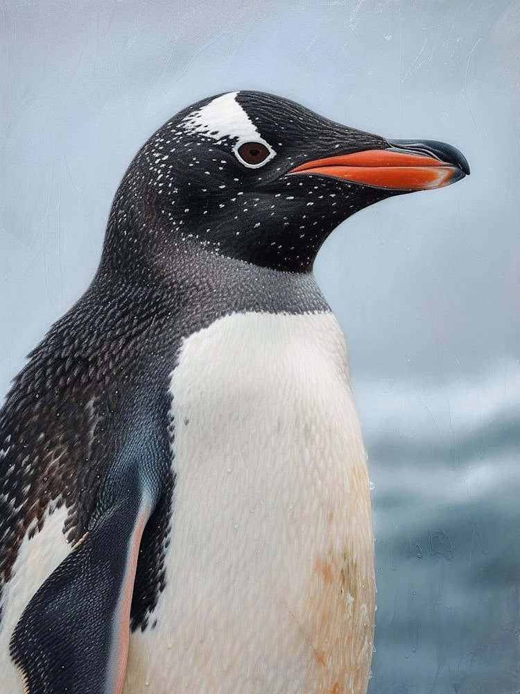 Adlie Penguin Livingston Island Oil Painting 3