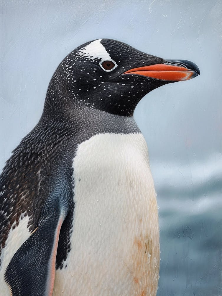 Adlie Penguin Livingston Island Oil Painting 3