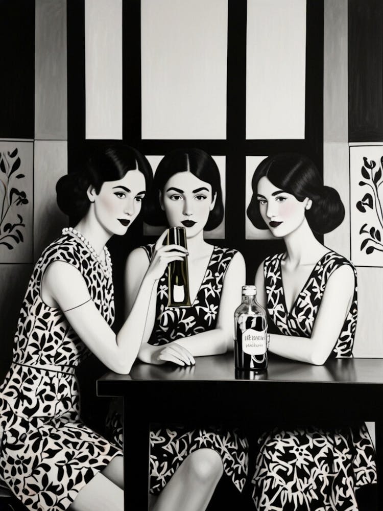 Three Women At A Table 3