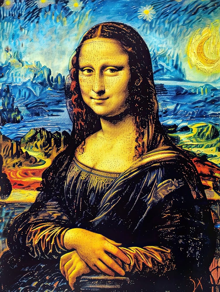 Mona Lisa in Van Gogh Style