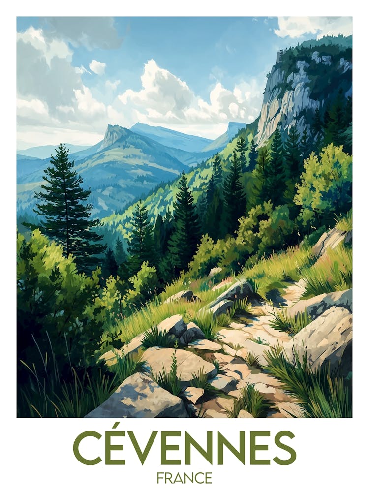 Affiche de voyage Cévennes 1