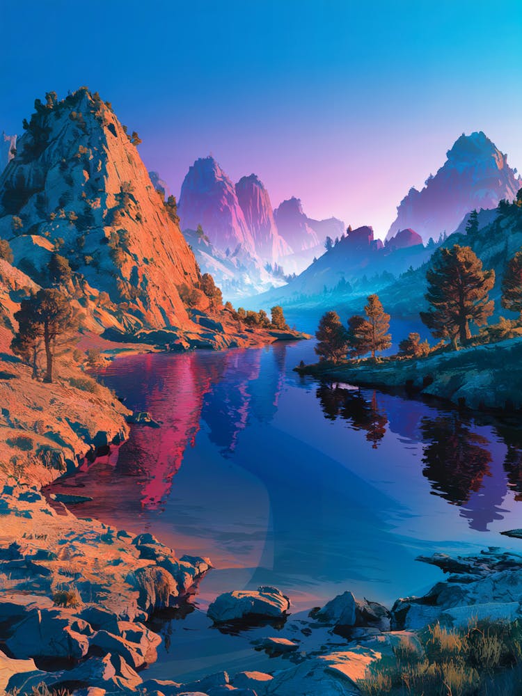 Sunset In The Mountains