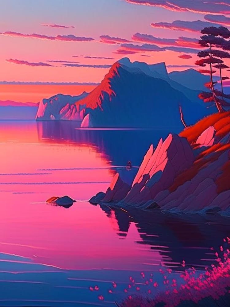 Lake Baikal Dreamy Sunset