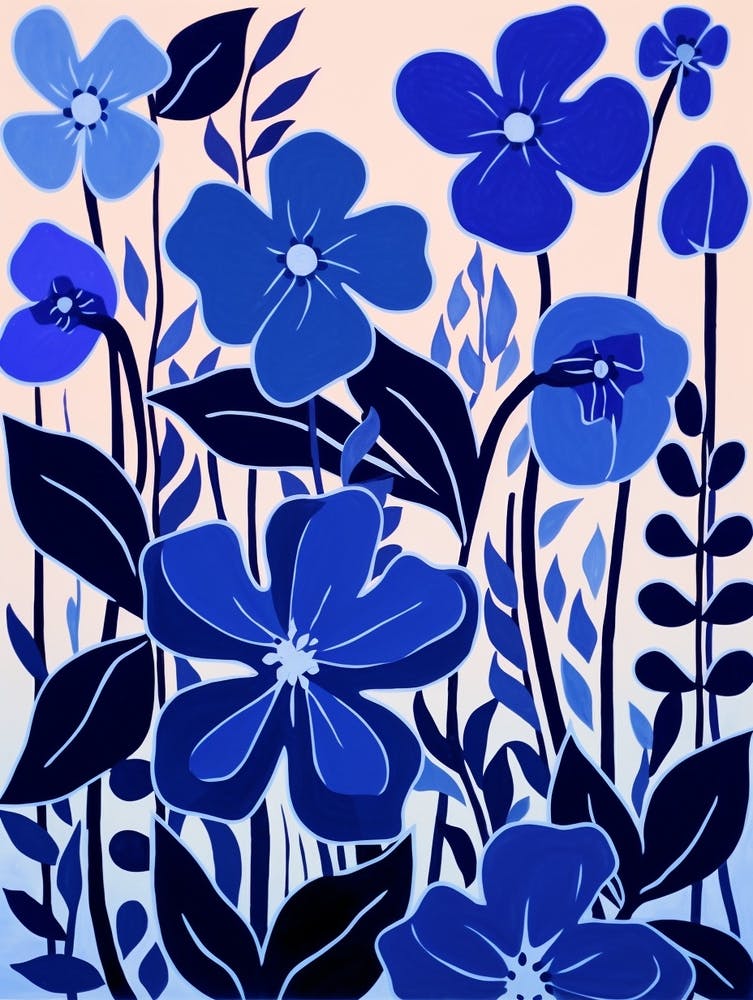 Blue Flower Illustration Lobelia 2