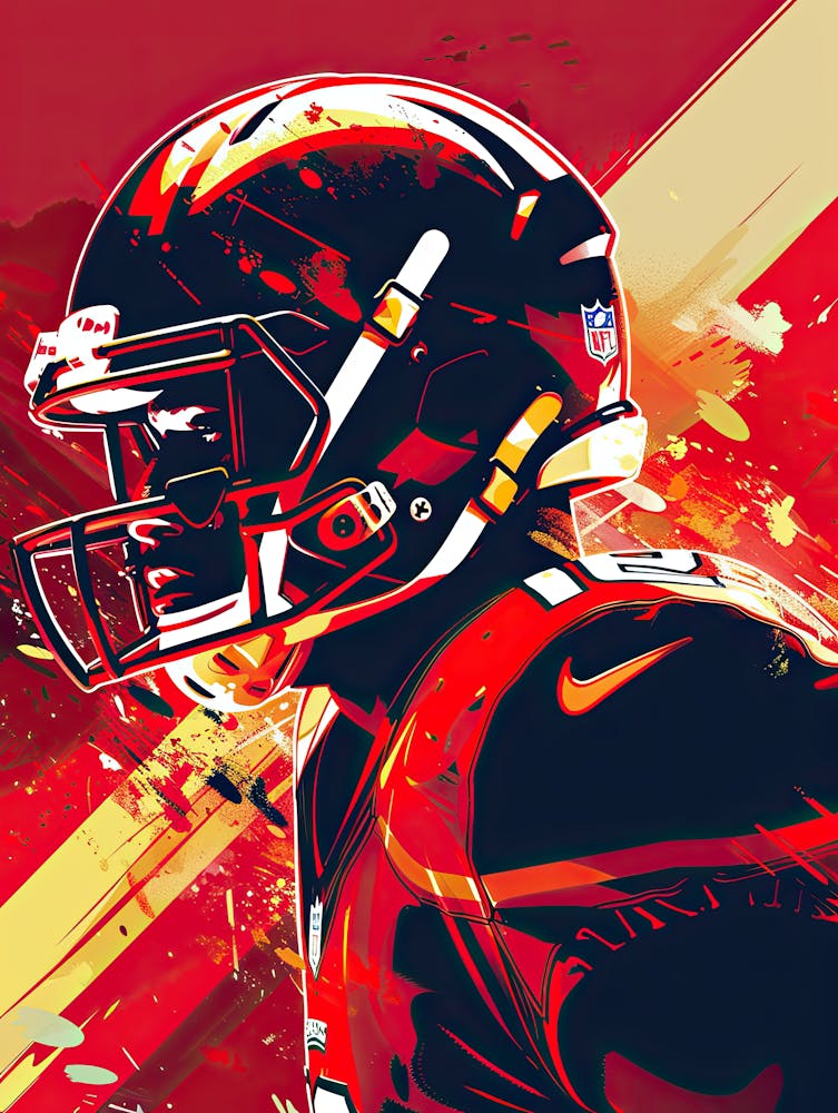 American Football Player Vintage Poster 133