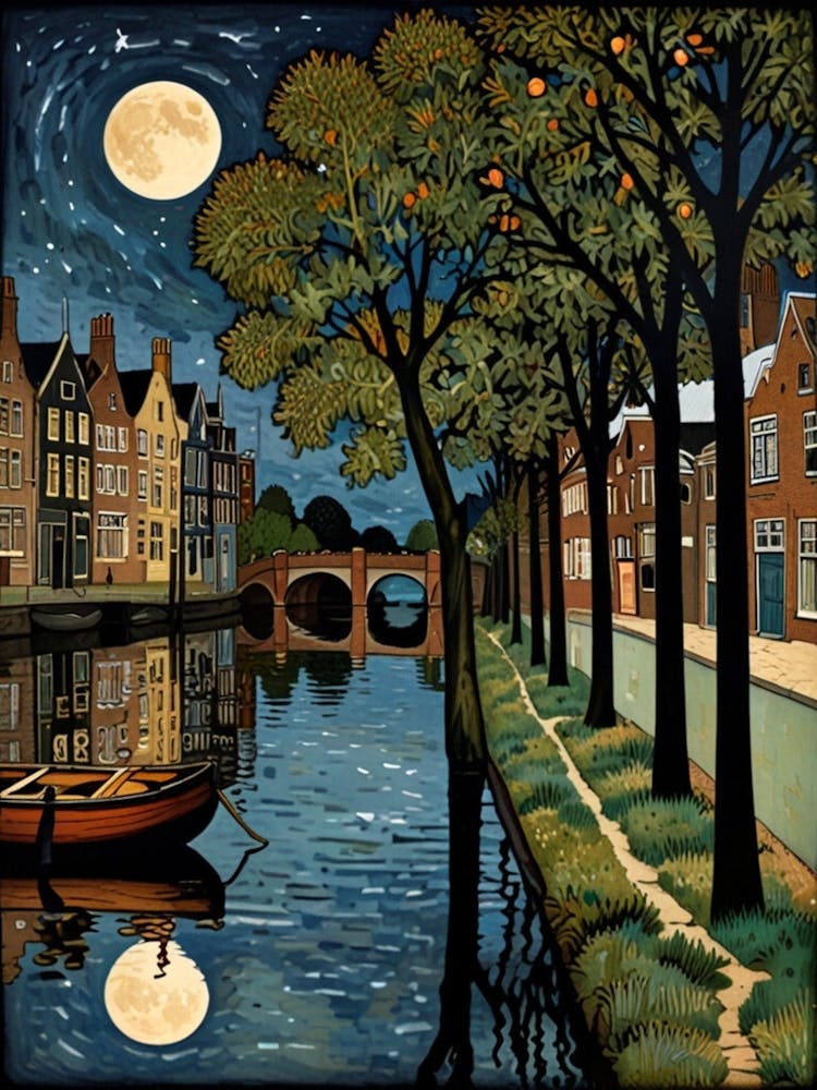 William Morris Moonlight On The Canal 1